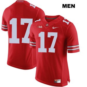 Men's NCAA Ohio State Buckeyes Kamryn Babb #17 College Stitched No Name Authentic Nike Red Football Jersey LR20W53HU